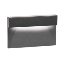 Load image into Gallery viewer, Tempered Glass Rectangular LED Step and Wall Light in Black on Aluminum.
