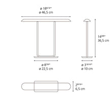 Load image into Gallery viewer, Tempio LED Table Lamp - line drawing.
