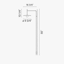 Load image into Gallery viewer, Tempo Disc LED Wall Light - line drawing.
