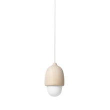 Load image into Gallery viewer, Terho Pendant Light in Natural Matt Lacquered / White Opal/Small.
