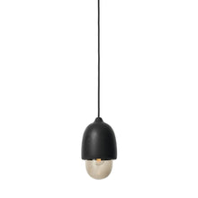Load image into Gallery viewer, Terho Pendant Light in Black Stain Lacquered / Smoked Transparent/Small.
