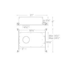 Load image into Gallery viewer, Tesla 3.5 Inch LED New Construction Recessed Housing - line drawing.
