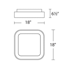 Load image into Gallery viewer, Tetris LED Flush Mount Ceiling Light - line drawing.
