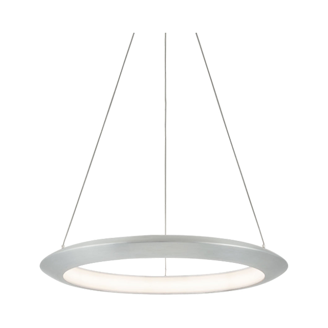 The Ring LED Pendant Light in Small/2700K/Brushed Aluminum.