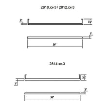 Load image into Gallery viewer, Thin-Line™ LED Wall Light - line drawing.
