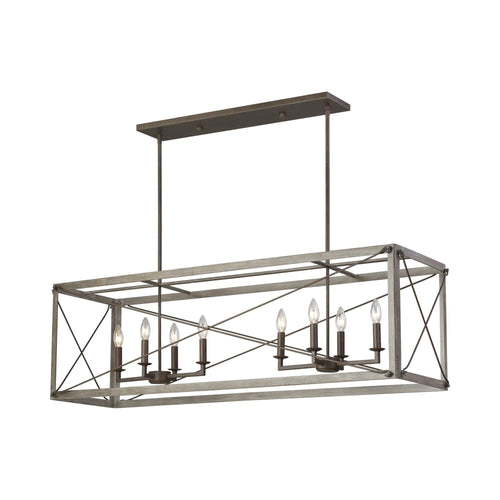 Thornwood Linear Pendant Light in Grey.