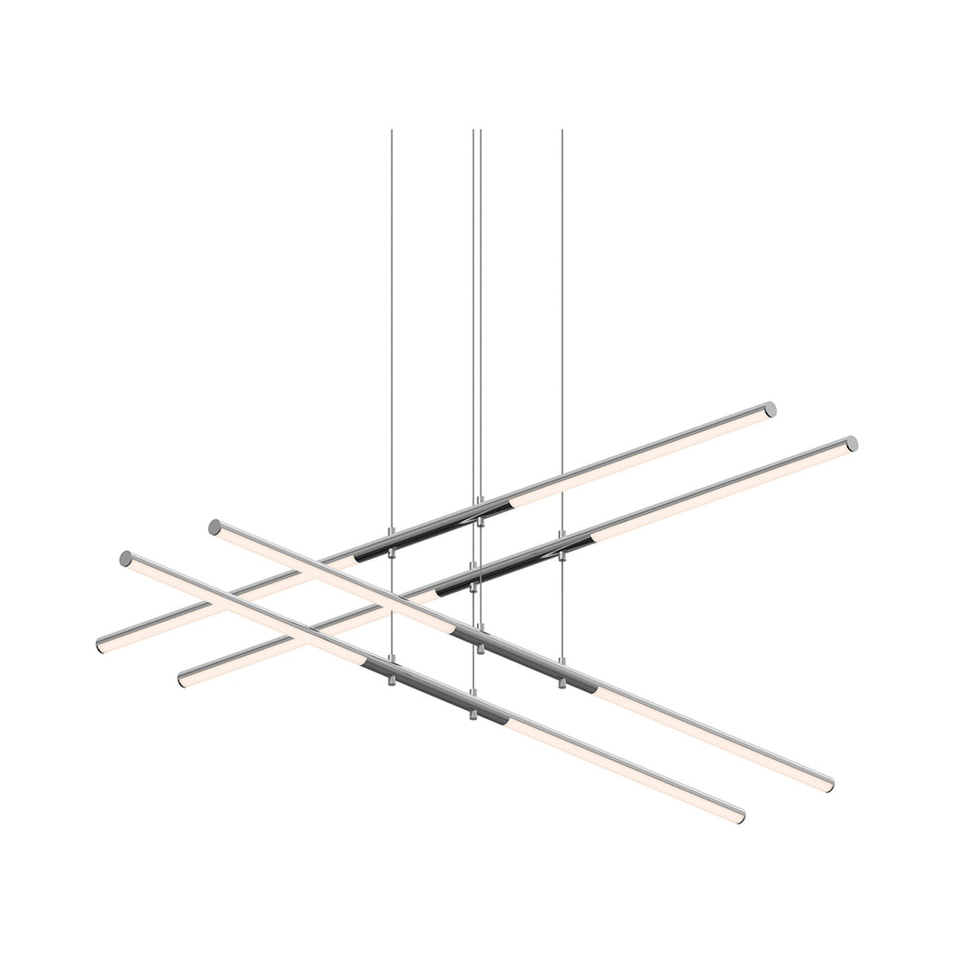 Tik-Tak™ Tiered LED Pendant Light in Polished Chrome (8-Light).