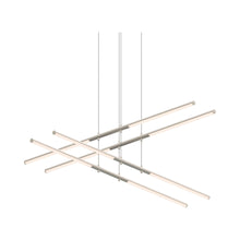 Load image into Gallery viewer, Tik-Tak™ Tiered LED Pendant Light in Satin Nickel (8-Light).
