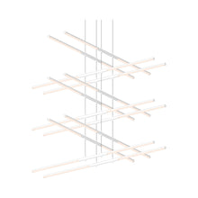 Load image into Gallery viewer, Tik-Tak™ Tiered LED Pendant Light in Satin White (24-Light).
