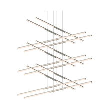 Load image into Gallery viewer, Tik-Tak™ Tiered LED Pendant Light in Satin Nickel (24-Light).

