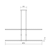 Load image into Gallery viewer, Tik-Tak™ Tiered LED Pendant Light - line drawing.
