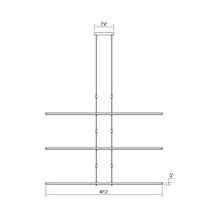 Load image into Gallery viewer, Tik-Tak™ Tiered LED Pendant Light - line drawing.
