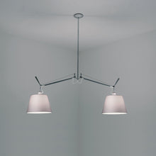 Load image into Gallery viewer, Tolomeo Double Shade Suspension Light in Silver Fiber/XSmall.
