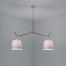 Load image into Gallery viewer, Tolomeo Double Shade Suspension Light in Silver Fiber/Small.
