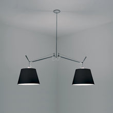 Load image into Gallery viewer, Tolomeo Double Shade Suspension Light in Black/Medium.
