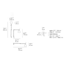 Load image into Gallery viewer, Tolomeo Mega Clamp Table Lamp - line drawing.
