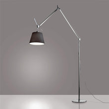 Load image into Gallery viewer, Tolomeo Mega Floor Lamp in Aluminum/Black/E26/A19 (12-Inch Shade).
