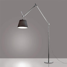 Load image into Gallery viewer, Tolomeo Mega Floor Lamp in Aluminum/Black/E26/A19 (14-Inch Shade).
