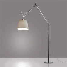 Load image into Gallery viewer, Tolomeo Mega Floor Lamp in Aluminum/Parchment/E26/A19 (17-Inch Shade).
