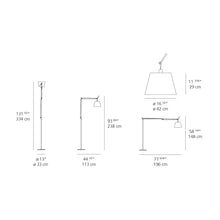 Load image into Gallery viewer, Tolomeo Mega Floor Lamp - line drawing.
