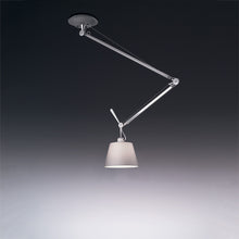 Load image into Gallery viewer, Tolomeo Off-Center Suspension Light in Silver Fiber/Small.
