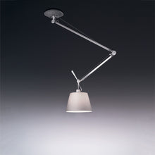 Load image into Gallery viewer, Tolomeo Off-Center Suspension Light in Silver Fiber/Medium.
