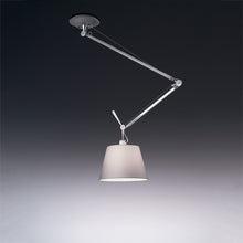 Load image into Gallery viewer, Tolomeo Off-Center Suspension Light in Silver Fiber/Large.
