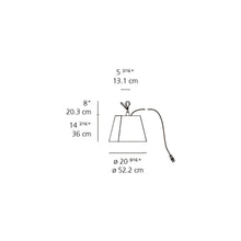 Load image into Gallery viewer, Tolomeo Outdoor Hook LED Flush Mount Ceiling Light - line drawing.
