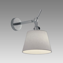 Load image into Gallery viewer, Tolomeo Shaded Wall Light in Silver Fiber.
