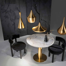 Load image into Gallery viewer, Beat Fat LED Pendant Light in exhibition.
