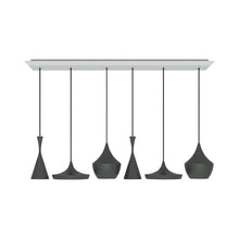 Load image into Gallery viewer, Beat Range LED Linear Pendant Light in Black.
