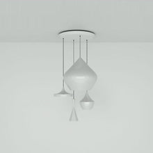 Load image into Gallery viewer, Beat Range Round LED Multi Light Pendant Light in Detail.

