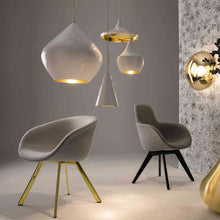 Load image into Gallery viewer, Beat Range Round LED Multi Light Pendant Light in exhibition.
