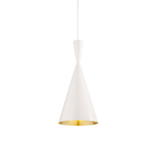 Load image into Gallery viewer, Beat Tall LED Pendant Light in White.
