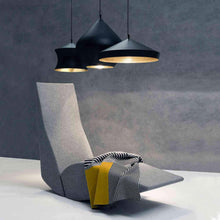 Load image into Gallery viewer, Beat Trio LED Linear Pendant Light in exhibition.

