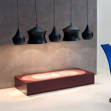 Load image into Gallery viewer, Beat Waist LED Pendant Light in exhibition.
