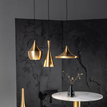 Load image into Gallery viewer, Beat Wide LED Pendant Light in exhibition.

