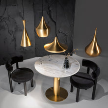 Load image into Gallery viewer, Beat Wide LED Pendant Light in exhibition.
