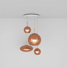 Load image into Gallery viewer, Copper Range LED Multi-Light Pendant Light in Detail.
