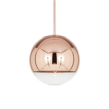 Load image into Gallery viewer, Copper Round LED Pendant Light in Black (Small).
