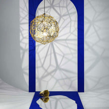 Load image into Gallery viewer, Etch Web Pendant Light in exhibition.
