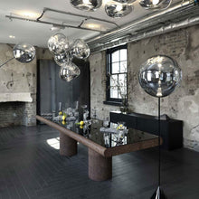 Load image into Gallery viewer, Globe LED Floor Lamp in living room.
