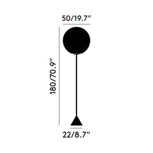 Load image into Gallery viewer, Globe LED Floor Lamp - line drawing.
