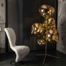 Load image into Gallery viewer, Melt Chandelier Floor Lamp in living room.
