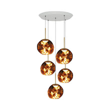Load image into Gallery viewer, Melt Mini Round LED Pendant Light in Gold.
