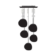 Load image into Gallery viewer, Melt Mini Round LED Pendant Light - line drawing.
