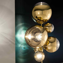 Load image into Gallery viewer, Mirror Ball Chandelier Floor Lamp in Detail.
