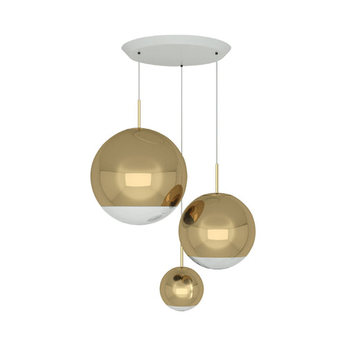 Mirror Ball Large LED Multi Light Pendant Light.