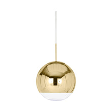 Load image into Gallery viewer, Mirror Ball LED Pendant Light in Gold (Medium).
