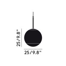 Load image into Gallery viewer, Mirror Ball LED Pendant Light - line drawing.
